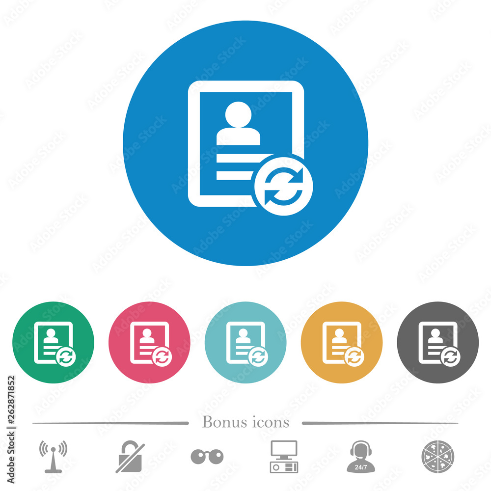 Refresh contact flat round icons Refresh contact flat round icons