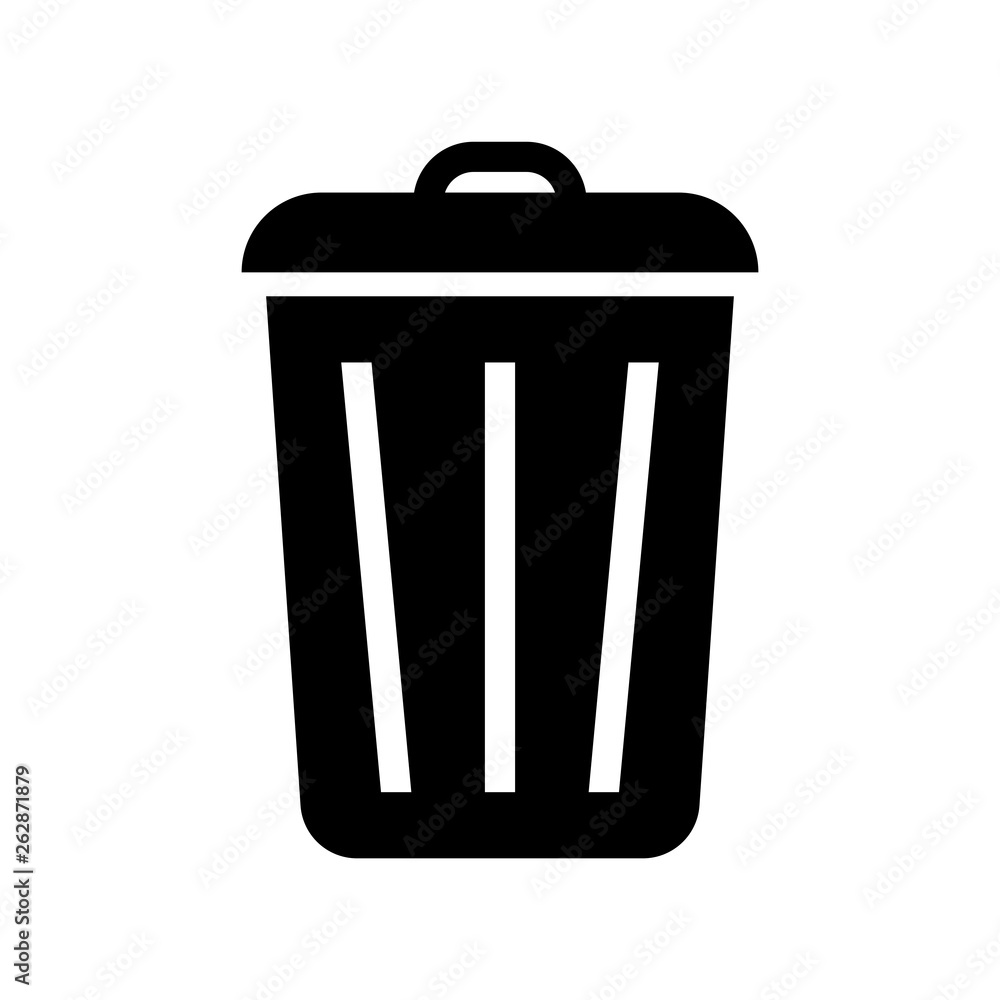 Bin icon flat vector illustration design Bin icon flat vector illustration design
