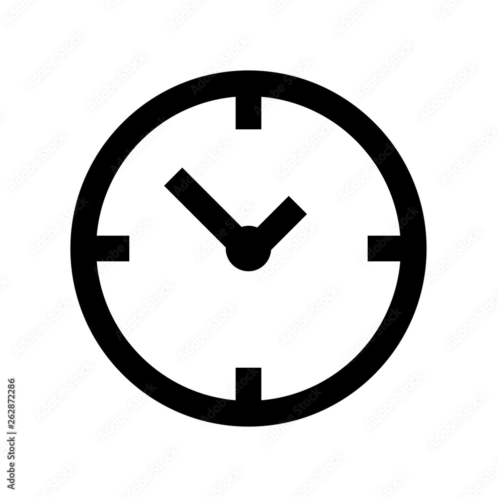 Clock icon flat vector illustration design Clock icon flat vector illustration design