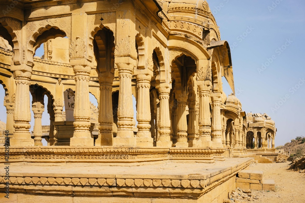 Details of columns in Bada Bagh Royal Cenotaphs Details of columns in Bada Bagh Royal Cenotaphs