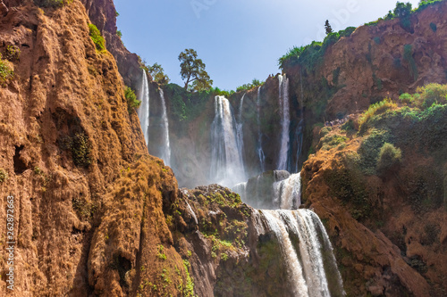 The bautiful Ouzoud Waterfalls, the highest waterfall of North Africa, Morocco