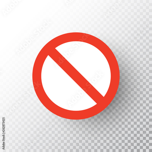 Free Download Stop sign isolated on transparent background. Red road no sign. Traffic regulatory warning stop symbol. Notify drivers template. Vector illustration - GFXLoad