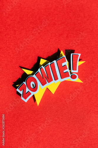 Super Hero Comic Word Zowie photo