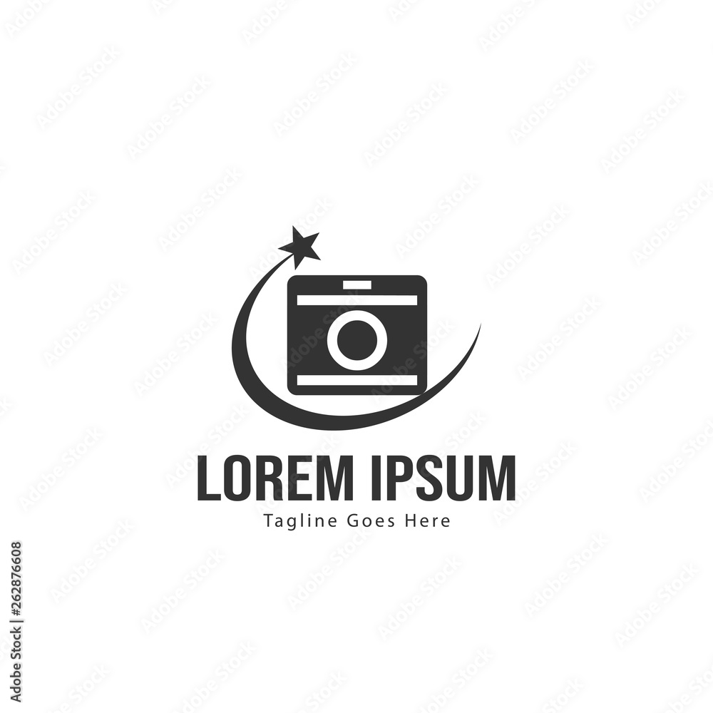 Photography logo template design. Photography logo with modern frame isolated on white background Photography logo template design. Photography logo with modern frame isolated on white background