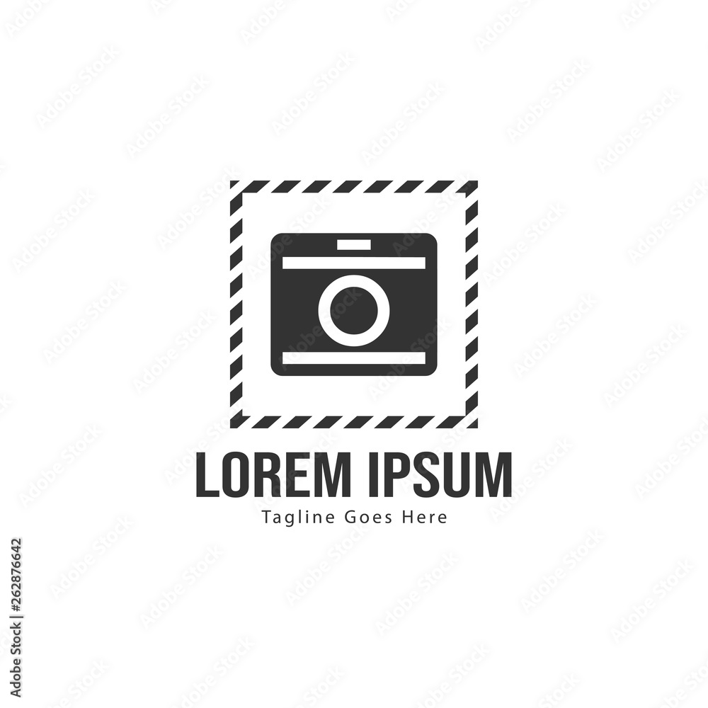 Photography logo template design. Photography logo with modern frame isolated on white background Photography logo template design. Photography logo with modern frame isolated on white background