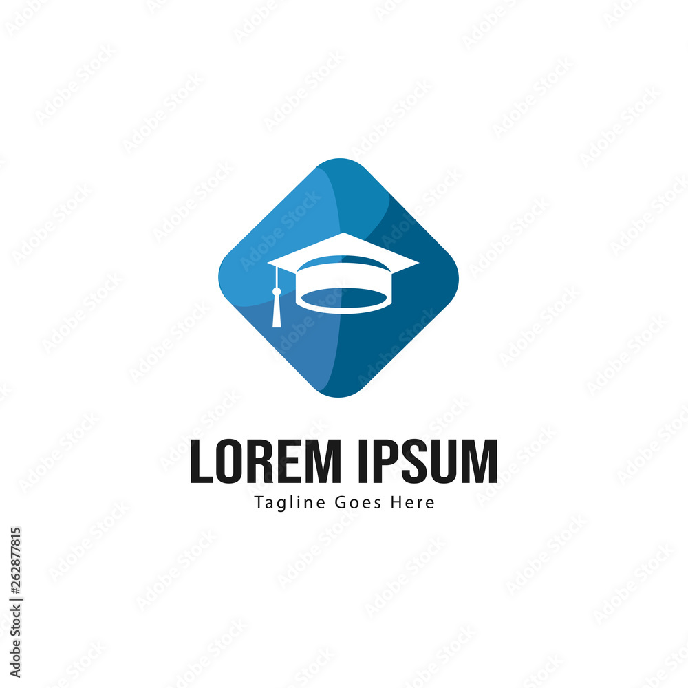 University logo template design. University logo with modern frame isolated on white background University logo template design. University logo with modern frame isolated on white background