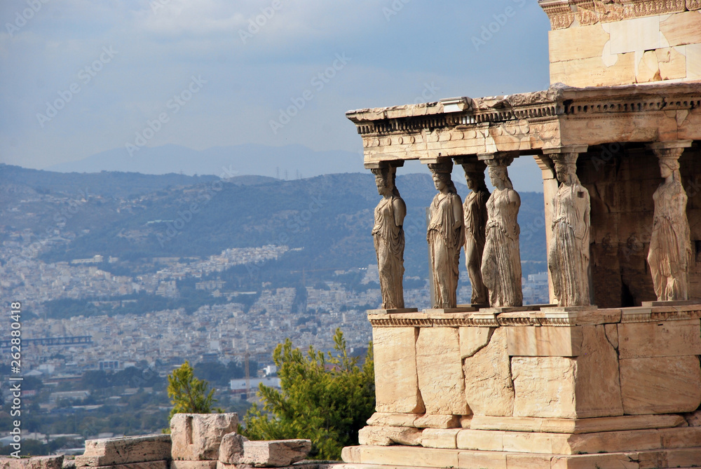 Erechtheion in the Acropolis in Athens.