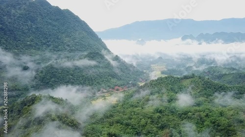 Pu Luong Nature Reserve, Thanh Hoa Province, Vietnam. (aerial photography) photo