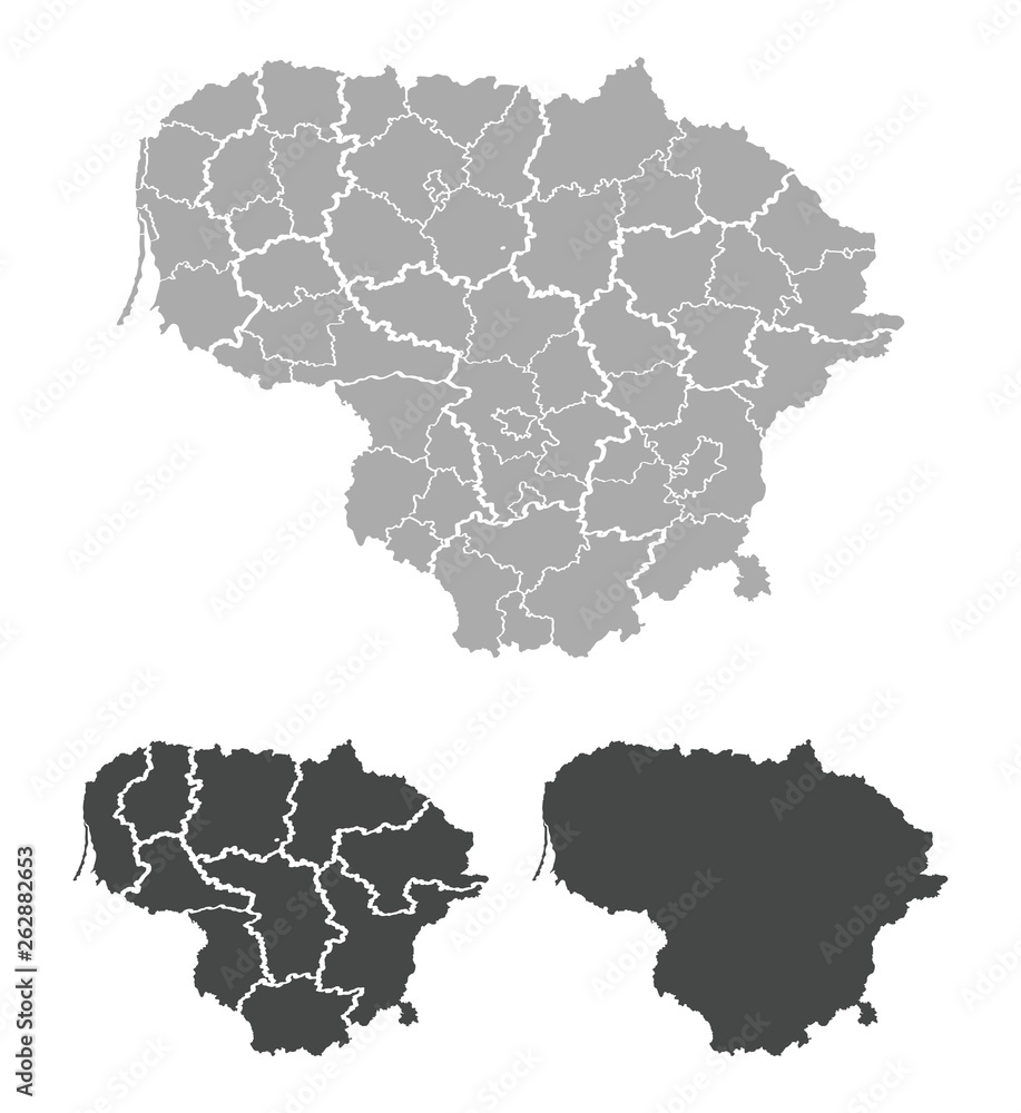 Fototapeta premium Map of Lithuania