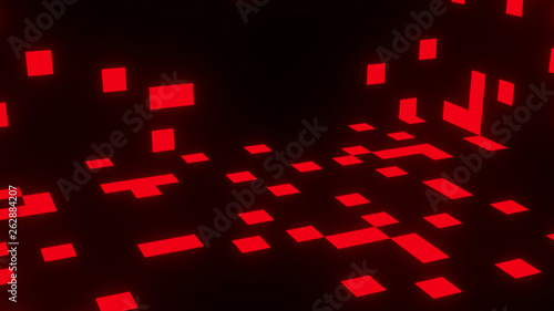 Red Squares Abstract