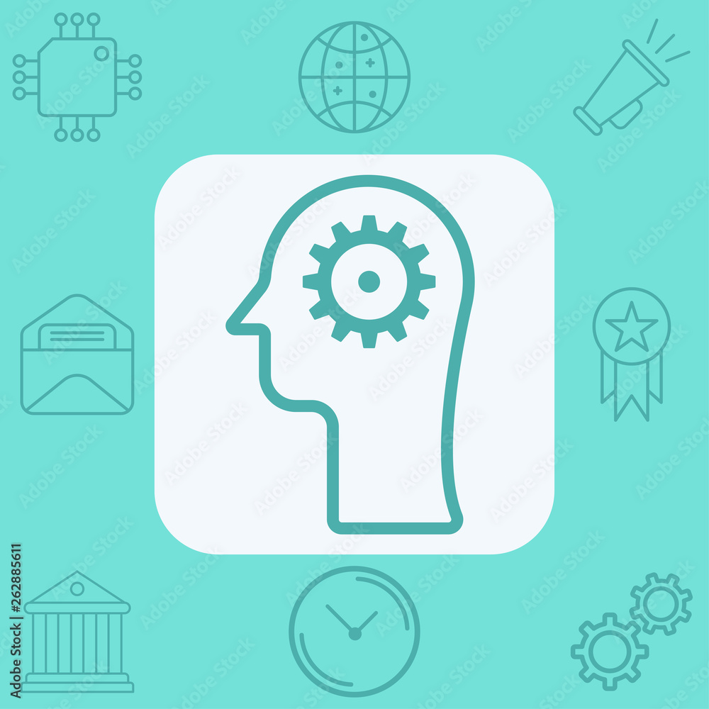 Head settings vector icon sign symbol Head settings vector icon sign symbol