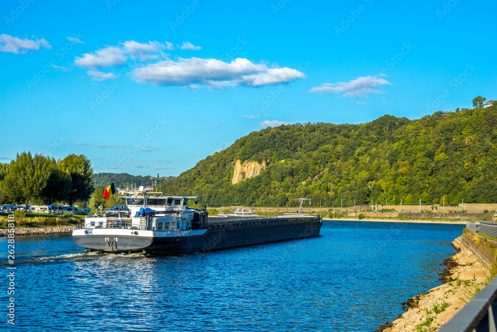 Frachtschiff auf dem Rhein 