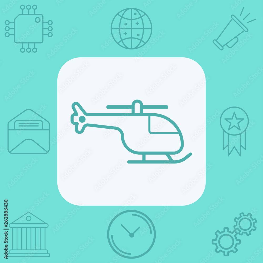 Helicopter vector icon sign symbol Helicopter vector icon sign symbol