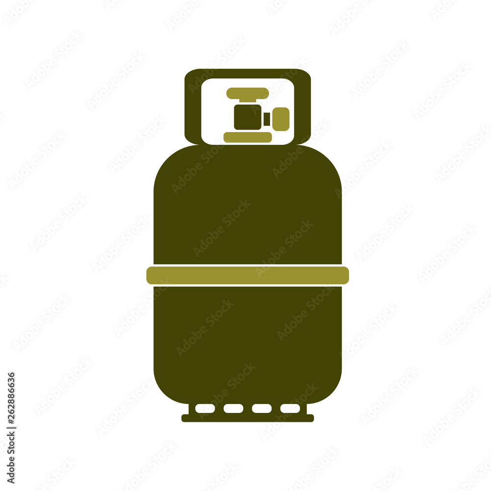 Camping gas bottle icon. Flat icon isolated Camping gas bottle icon. Flat icon isolated