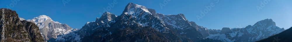 Dachstein Ausläufer Panorama von Almsee aus