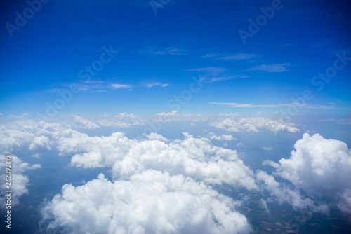 blue sky background with white clouds © lesterman