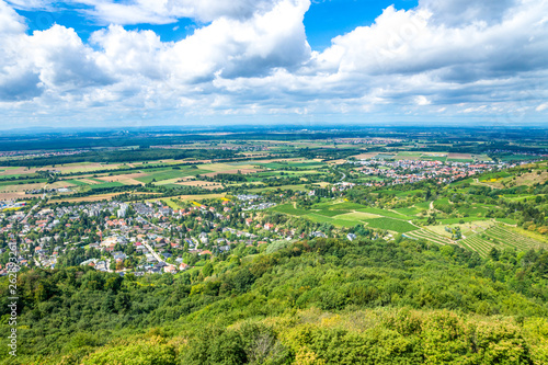 Blick über die Hessiche Bergstraße bei Bensheim 