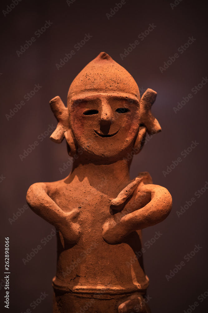 Haniwa Terracotta Tomb Figurine, Warrior in Keiko Armor. Haniwa are