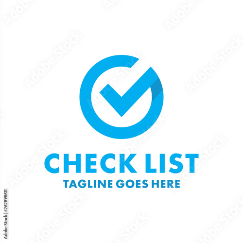 Check List Logo Design Inspiration. Line Icon Vector. Modern And Creative Symbol.