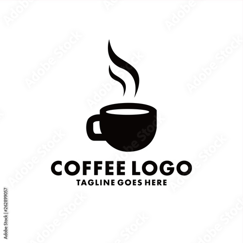 Coffee Logo Design Inspiration. Flat Icon Vector. Modern Symbol.