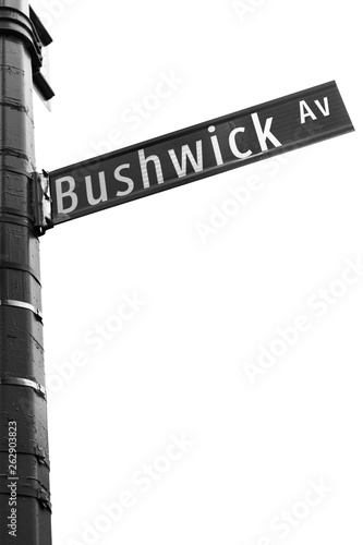 New York City street sign at Bushwick Ave.