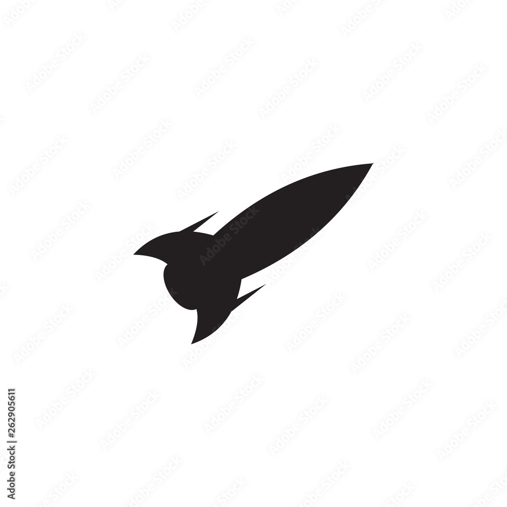 Obraz premium Rocket icon logo design vector template