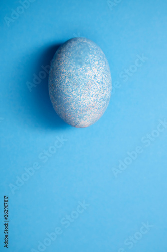 Easter egg on a blue background