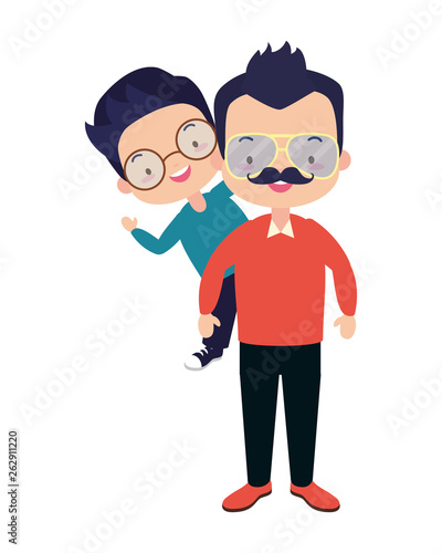 dad and son