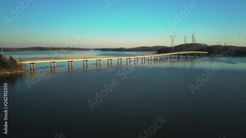 Wallpaper Mural Aerial view of bridge over lake. Torontodigital.ca