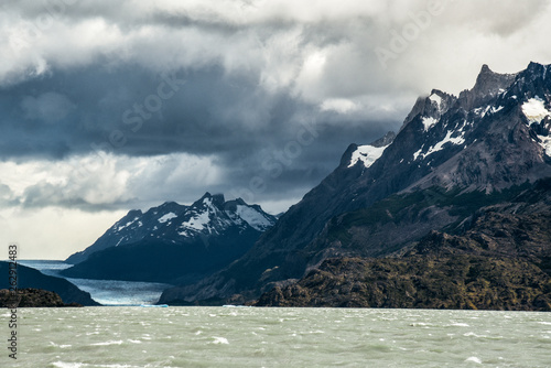 Lago Grey in Torres Del Paine National Park in the Patagonia Region of Southern Chile 