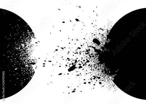 Black and white explosion background