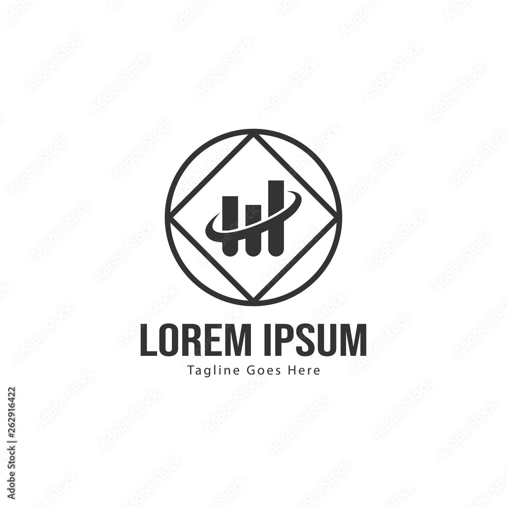 Chart logo template design. Chart logo with modern frame isolated on white background Chart logo template design. Chart logo with modern frame isolated on white background