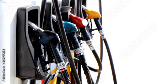 red green yellow orange color fuel gasoline dispenser background energy crisis