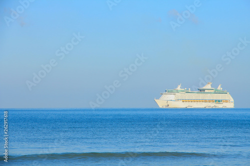 Cruise Ship Berthing at Patong Beach, Phuket, Thailand © marcuspon