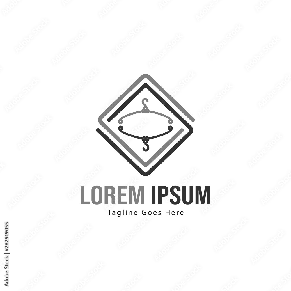 Fashion logo template design. Fashion logo with modern frame isolated on white background