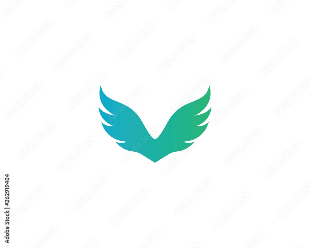 Naklejka skrzydło logo wektor