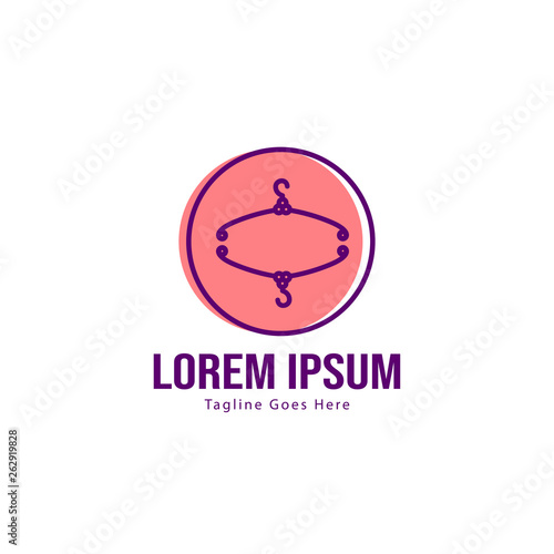 Fashion logo template design. Fashion logo with modern frame isolated on white background