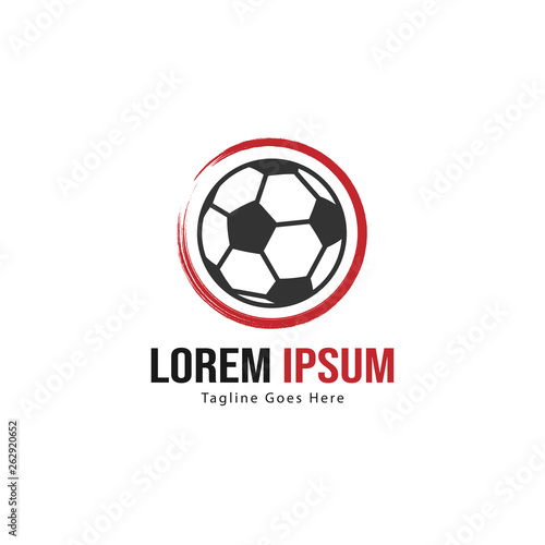 Free Download Football logo template design. Football logo with modern frame isolated on white background - GFXLoad