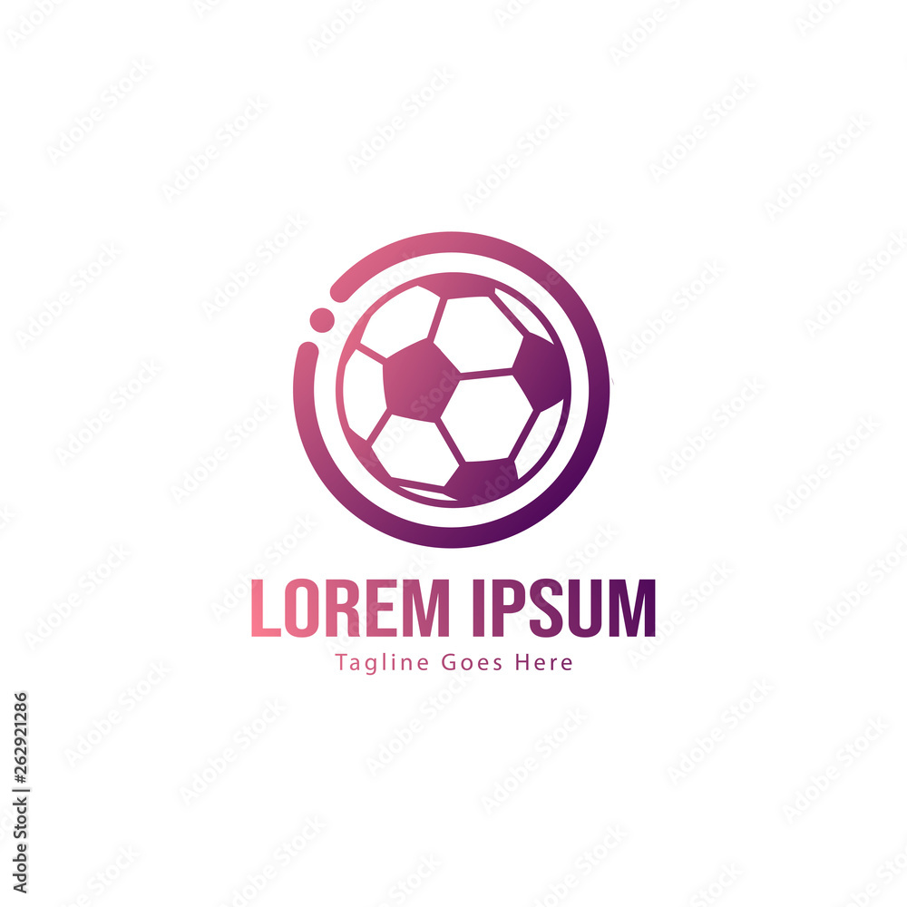 Football logo template design. Football logo with modern frame isolated on white background Football logo template design. Football logo with modern frame isolated on white background