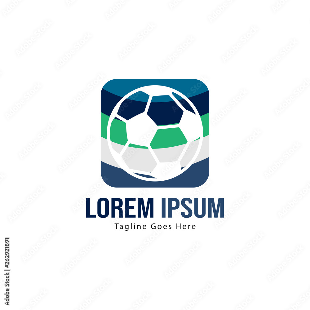Football logo template design. Football logo with modern frame isolated on white background Football logo template design. Football logo with modern frame isolated on white background