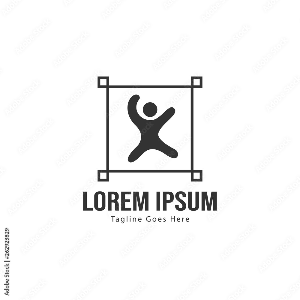 Kids logo template design. Kids logo with modern frame isolated on white background Kids logo template design. Kids logo with modern frame isolated on white background