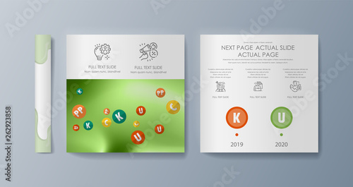 Set of brochures for marketing the promotion goods and services on market