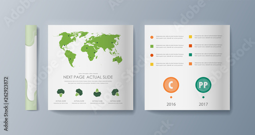 Set of brochures for marketing the promotion goods and services on market