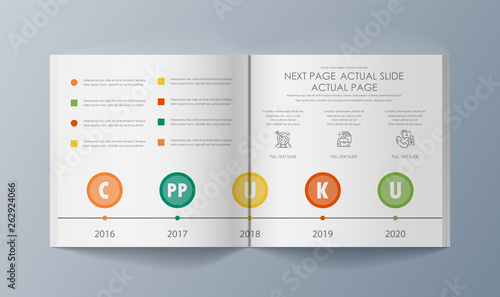 Set of brochures for marketing the promotion goods and services on market