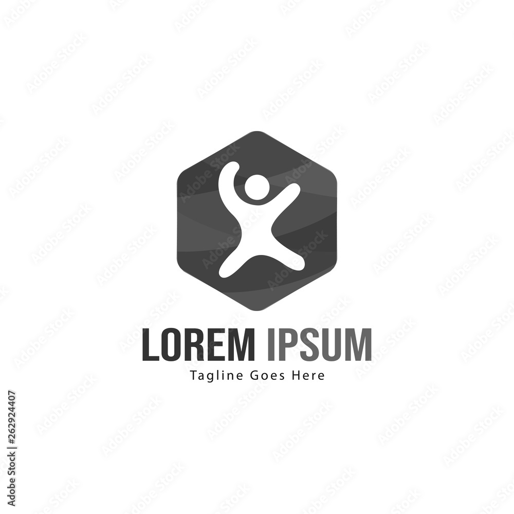 Kids logo template design. Kids logo with modern frame isolated on white background Kids logo template design. Kids logo with modern frame isolated on white background