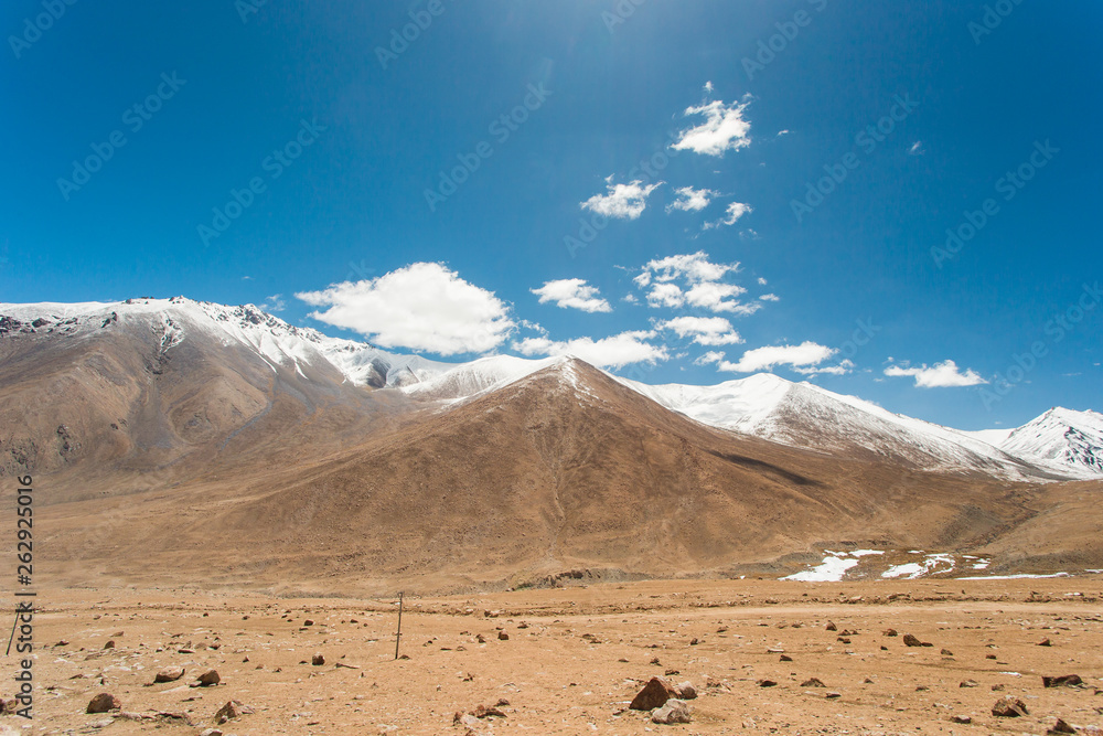 Landscape mountain and sky at Ladakh india Landscape mountain and sky at Ladakh india