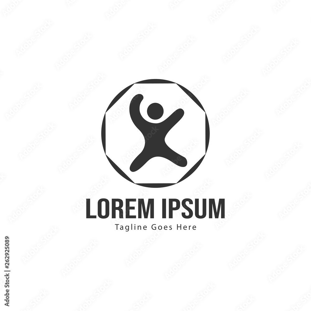 Kids logo template design. Kids logo with modern frame isolated on white background Kids logo template design. Kids logo with modern frame isolated on white background