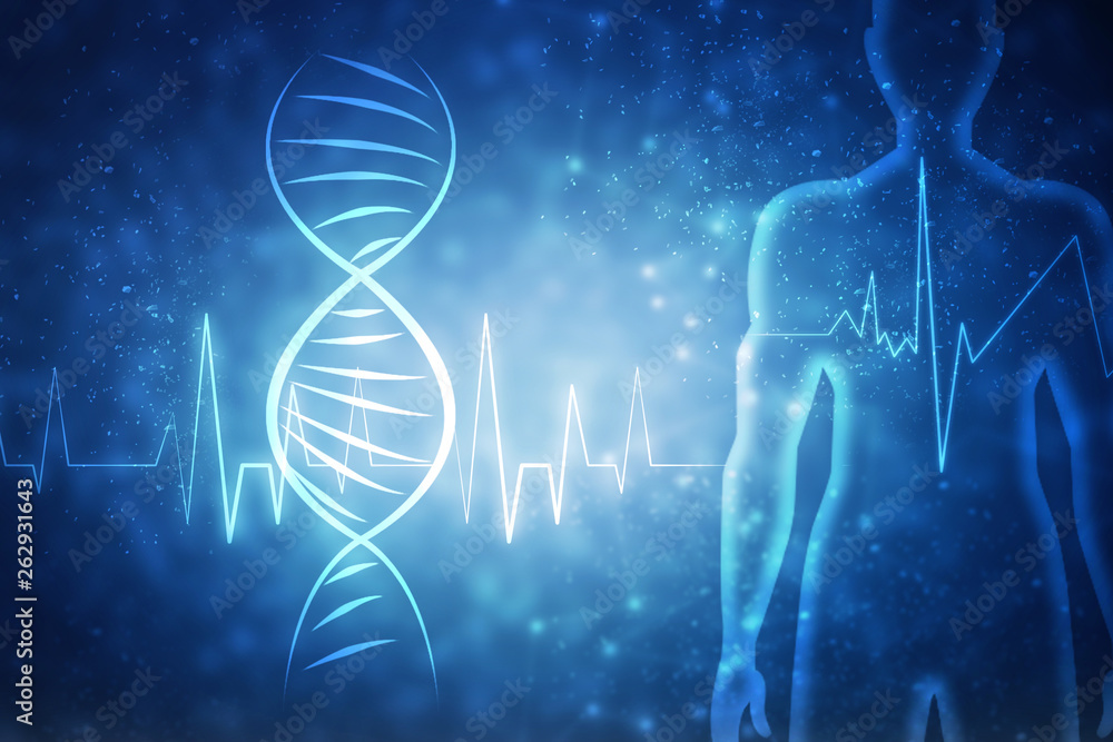 2d render of dna structure, abstract background 2d render of dna structure, abstract background