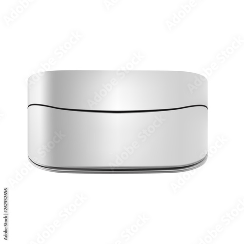 VECTOR PACKAGING: White gray Cosmetic Container on isolated background. Mock up template ready for your design - Vector