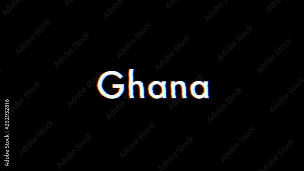 Ghana title animation with glitch effect Ghana title animation with glitch effect